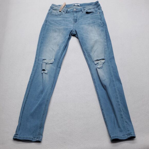 Vigoss Casual Button Zip Denim Medium Wash Jeans Womens Size 27 Blue - Picture 2 of 7